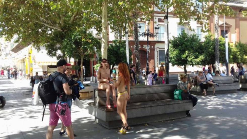 Seville investigates the filming of pornographic sequences in the center of the city