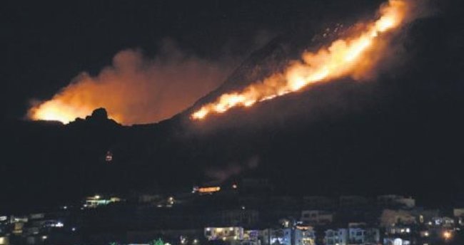 Fire caused anxiety in Bodrum