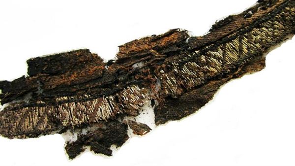 Found in the Viking tombs ' God ' written fabric