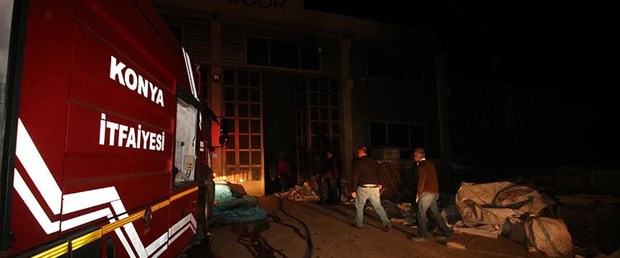 Fire in furniture factory in Konya
